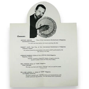 c.1950s Henri and His Famous Cards Lyle Henry Pop-Up Performance Advertisement - Picture 1 of 3
