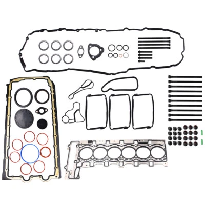 Kit de sellos de junta de reconstrucción de motor de 3,0 L para BMW 335i X3 X5 X6 E90 N55 con pernos de cabeza Foto 1 de 4