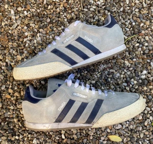 ADIDAS SAMBA GREY BLUE SUEDE TRAINERS UK 12 US 12.5 ^ - Picture 1 of 11