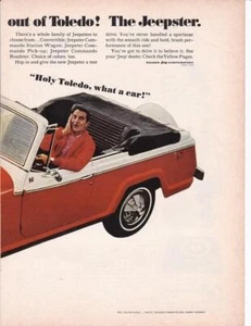1967 Jeep Jeepster 2 pg Print-Ad/11x17/ Danny Thomas "Holy Toledo, what a car!" - Picture 1 of 1