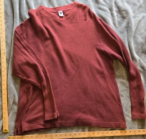 GAP - V Neck - Burnt Orange - Waffle Like - Pull Over - Size L - Sweater - Picture 1 of 3
