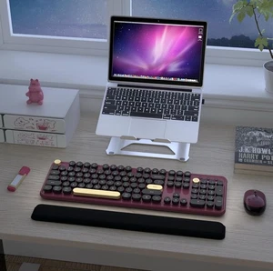 Links9+ Wireless Tastatur und Maus Combos Retro Tastatur und Maus Kabellos... - Bild 1 von 9