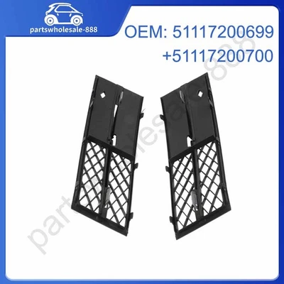 Pair Front Bumper Fog Light Grille Insert For BMW 528i 535i 11-13 51117200699  Foto 1 de 4