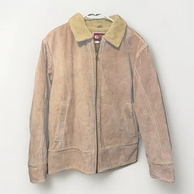 Wilsons Brown Camel Suede Leather Faux Shearling Jacket Coat NWT Size Medium - Image 1 of 4