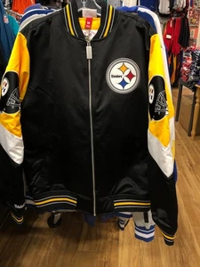 PITTSBURGH STEELERS NFL THROW BACK JACKE MITCHEL & NESS HERREN SCHWARZ/GOLD - Bild 1 von 6