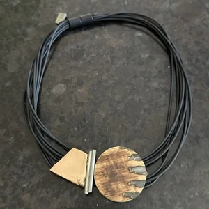 ANNE-MARIE CHAGNON COLLIER Necklace Handmade Designer Lucite Modernist 14” - Picture 1 of 17