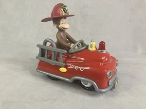 Curious George BUMP N GO FIRE TRUCK toy LIGHTS & SOUND - Picture 1 of 12
