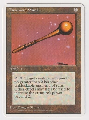 Miscut Tawnos's Wand MP 4th Edition MTG Magic Error Misprint Alpha Cut Corners! - Image 1 of 2