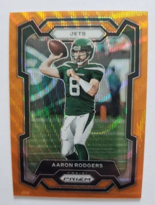 2023 Panini Prizm Aaron Rodgers Orange Wave Prizm /60 New York Jets #227 - Image 1 of 2