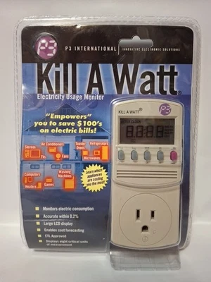 P3 International P4400 Kill A Watt Electricity Usage Monitor Intertek NEW SEALED - Image 1 of 4