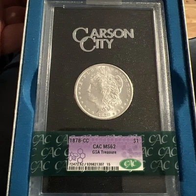 1878 CC MORGAN SILVER DOLLAR - GSA HOARD - NGC MS62 - WITH GSA BOX Traderbea - Image 1 of 4
