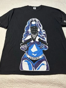 Crooks and Castles Tshirt XXL BLACK Woman Guns Vintage Bikini Bandit Sexy - Picture 1 of 8