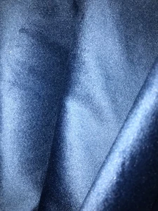 0.85mx 1.5m wide piece of navy blue velvet upholstery/cushion/craft fabric - Picture 1 of 3