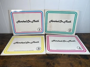 1988 Vintage Hooked On Math REPLACEMENT Workbooks 1-4 - Picture 1 of 3