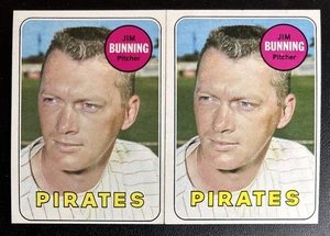 (2) Jim Bunning 1969 Topps Karte #175 Pittsburgh Pirates HOF! VINTAGE EX+ - Bild 1 von 2