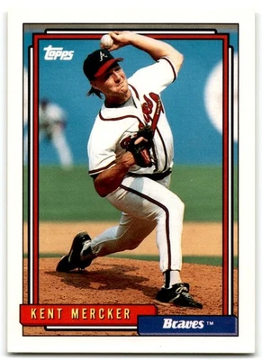 1992 Topps Kent Mercker Atlanta Braves #596 - Image 1 of 2