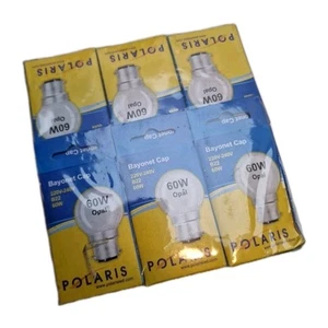 6x Opal Golf Round Dimmable Standard Light Bulbs 60W B22 Bayonet Lamps - Picture 1 of 3