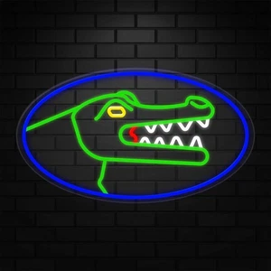 Aligator Sign for Business Displays | LED Flex Neon | 30"W x 17"H x 1"D - Picture 1 of 5