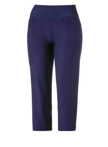 Puma Women's PWRSHAPE Capri Golf Pants Navy Size XXL NWT - Picture 1 of 7