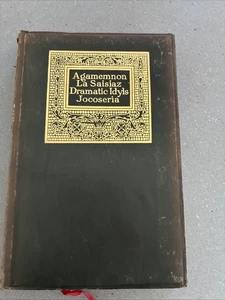 Agamemnon: La Saisiaz Dramatic idyls Jocoseria by Robert Browning 1898 - Picture 1 of 10
