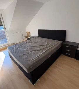 Boxspringbett Dunkelgrau 180x200 cm Stoff (Nur ABHOLUNG) Preis VB - Bild 1 von 1