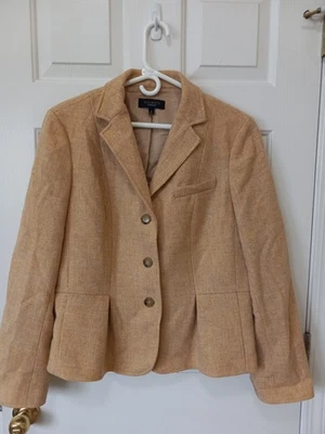 Chaqueta Blazer TALBOTS Para Mujer Amarilla Forrada de Lana Carrera Informal Everyday 16 Foto 1 de 4