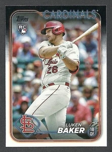 2024 TOPPS #207 - LUKEN BAKER ST. LOUIS CARDINALS RC - Imagen 1 de 2