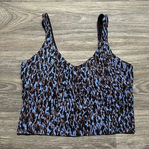 Lululemon Align Tank Top Cropped Size 6 Leopard Camo Blue Nile Multi - Picture 1 of 9