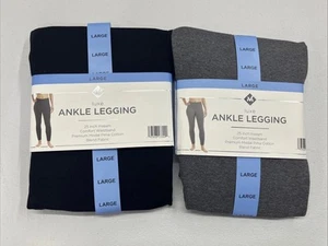 Member's Mark Women 25" Inseam Comfort Size Large Luxe Ankle Legging Bundle Of 2 - Picture 1 of 8
