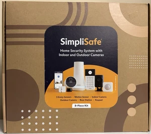 SimpliSafe 8-Piece Home Security System w/ Indoor & Outdoor Cameras - Picture 1 of 3