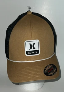 Hurley M Tasman Herren beige/schwarz Mesh Stretch Fit Hut Größe S/M ~ neu mit Etikett - Bild 1 von 15