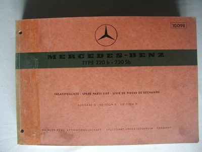 Mercedes W111 W 111 Ersatzteilliste Buch 220 b 220 Sb Ausgabe D Original 1965 - Bild 1 von 4