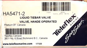 ** NEW TELEFLEX Seastar HA5471-2 Hydraulic Steering Liquid Tie Bar Valve Dometic - Picture 1 of 3