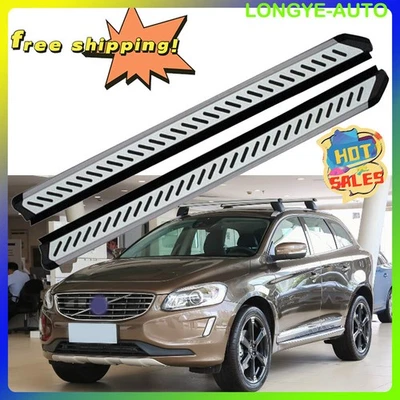 2PCS Side Steps Running Boards Fits For Volvo XC60 2013-2017 Side Nerf Bars - Imagem 1 de 4