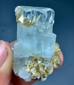 178 Karat natürliches Aquamarin Kristall Exemplar aus Skardu Pakistan - seltene Farbe - Bild 1 von 14