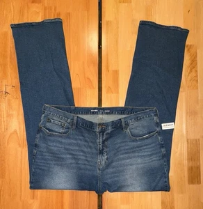 Jeans uomo Old Navy integrato flex gamba dritta taglia 44 x 36 misto cotone nuovo con etichetta - Foto 1 di 6