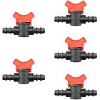 5Pcs Barbed Ball Valve 1/2-Inch Id In-Line Ball Valve Shut-Off Switch With Ho...