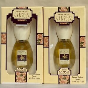 2 Dana  Parfums Parquet  FRENCH VANILLA Eau de Toilette Spray 0.375 fl oz