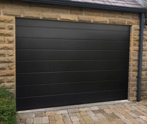 40mm Insulated Sectional Garage Door *RAL9005 BLACK* 2250mm/7ft6" wide - Picture 1 of 9
