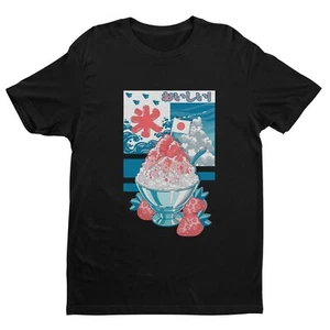 Linda Camisa Japón Fresas Hielo Afeitado - Estilo Japonés Streetwear Camiseta Kawaii - Imagen 1 de 7