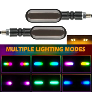 Sequential Motorcycle LED Turn Signal Flowing Light Indicator Projector Blinker - Picture 1 of 16