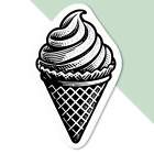 'Ice Cream Cone' Decal Stickers (DW045598)