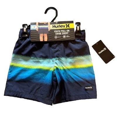 Hurley Boy's UPF50+ Drawstring Waist Pull On Swim Short Midnight Navy 4 - Image 1 of 2