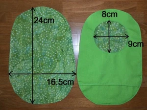 NEW Stoma Pouch Bag Cover Ileostomy Colostomy Green BATIK Cotton FREE UK P+P ! - Picture 1 of 1