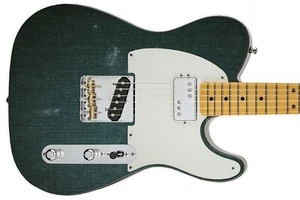 Guitar Skin Axe Wrap Re-Skin Bass Reface Electric Green Canvas Texture Fabric - Picture 1 of 16