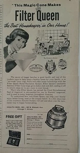 1956 Filter Queen vacuum cleaner sweeper house cleaning best housekeeper ad - Picture 1 of 1