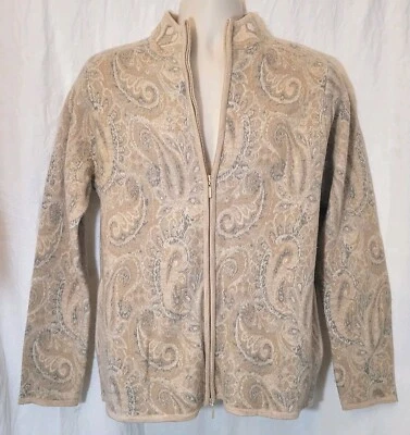 Chaqueta de lana Pendleton vintage de cachemira para mujer cárdigan grande suéter cremallera completa Foto 1 de 4