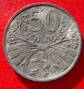 ¡Bohemia y Moravia 50 Haleru 1944! CON ERROR EN AÑO EXCEDENTE DE MATERIAL - Imagen 1 de 12