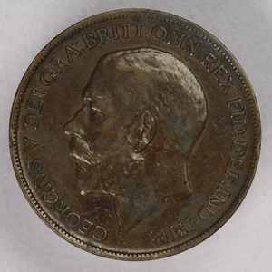 1911 Great Britain Bronze Penny-XF - Picture 1 of 2