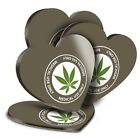 4x Heart MDF Coasters - Canabis Medical Use Weed Marijuana  #5872
